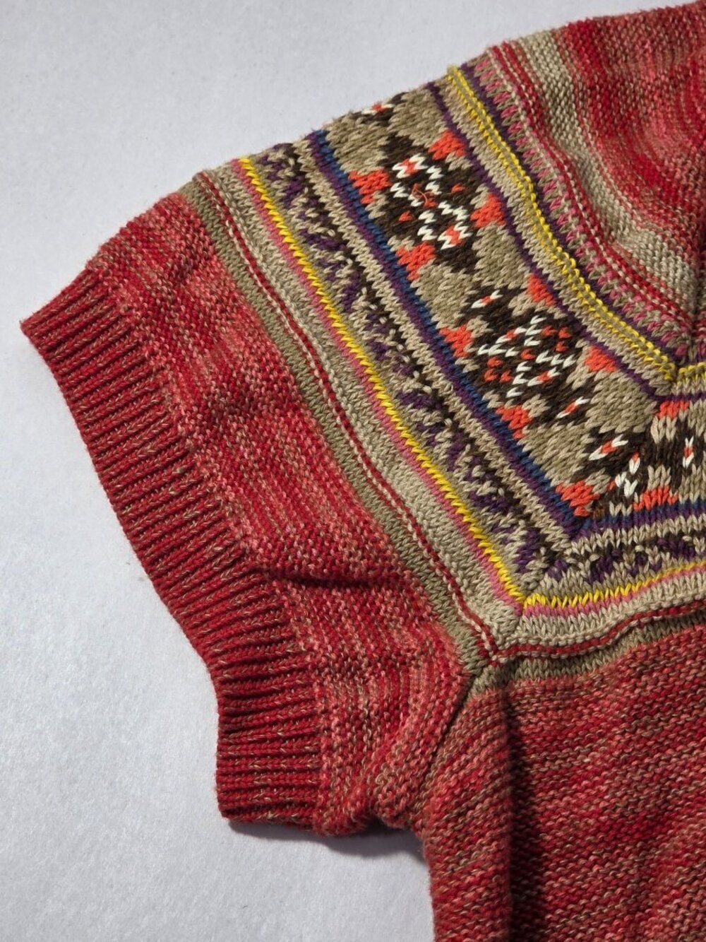 Lauren Ralph Lauren Plus Size Geo-Striped Short-Sleeve Sweater - Picture 5 of 7
